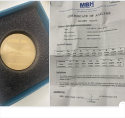 Mẫu chuẩn hợp kim đồng MBH 33X GM5